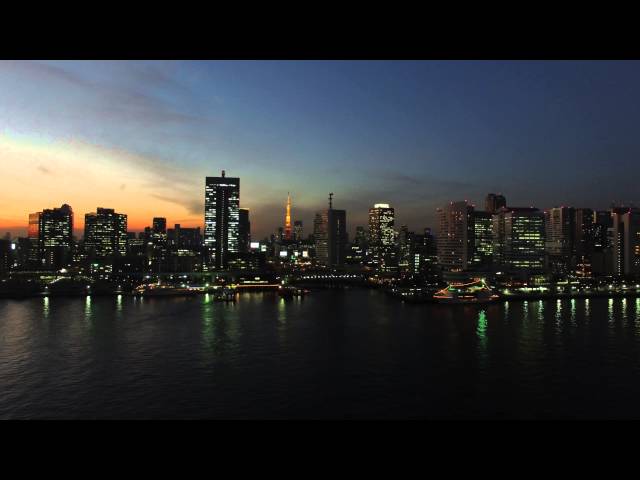 TWILIGHT TIME IN THE TOKYO BAY ドローン空撮